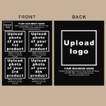 Produtos ou serviços comerciais no Black Flyer<br><div class="desc">Folheto que você pode personalizar para colocar sua marca comercial, produtos ou serviços e outras informações de sua empresa. Você pode colocar até 4 produtos ou serviços. Personalize-o e dê-o aos seus clientes ou clientes para anunciar o seu nome de marca e promover os seus produtos ou serviços. Material personalizável...</div>