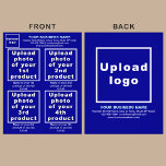 Produtos ou serviços comerciais no Blue Flyer<br><div class="desc">Folheto que você pode personalizar para colocar sua marca comercial, produtos ou serviços e outras informações de sua empresa. Você pode colocar até 4 produtos ou serviços. Personalize-o e dê-o aos seus clientes ou clientes para anunciar o seu nome de marca e promover os seus produtos ou serviços. Material personalizável...</div>