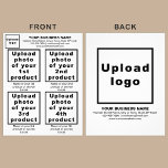 Produtos ou serviços comerciais no White Flyer<br><div class="desc">Folheto que você pode personalizar para colocar sua marca comercial, produtos ou serviços e outras informações de sua empresa. Você pode colocar até 4 produtos ou serviços. Personalize-o e dê-o aos seus clientes ou clientes para anunciar o seu nome de marca e promover os seus produtos ou serviços. Material personalizável...</div>