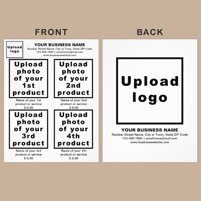 Produtos ou serviços comerciais no White Flyer (Advertise your products. The products or services of your business on white flyer.)