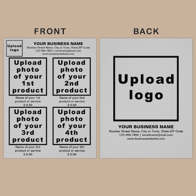 Produtos ou Serviços Empresariais no Gray Flyer (Advertise your products. The products or services of your business on gray flyer.)