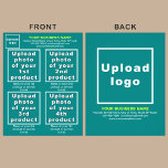 Produtos ou serviços para empresas no Flyer Verde<br><div class="desc">Folheto que você pode personalizar para colocar sua marca comercial, produtos ou serviços e outras informações de sua empresa. Você pode colocar até 4 produtos ou serviços. Personalize-o e dê-o aos seus clientes ou clientes para anunciar o seu nome de marca e promover os seus produtos ou serviços. Material personalizável...</div>