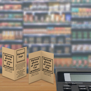 Produtos para empresas em pequenas placas dobradas