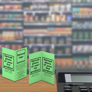 Produtos para empresas em pequenas placas verdes e