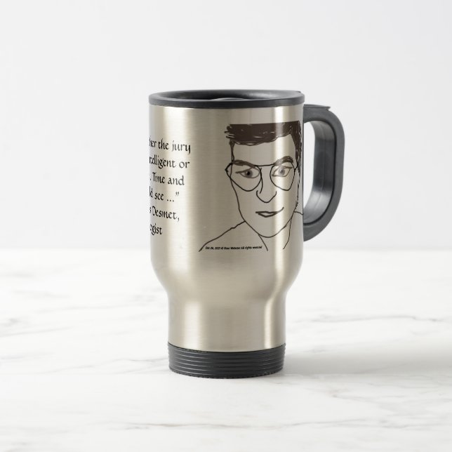 Prof Mattias Desmet Caneca de viagem por RoseWrite (Frente Esquerda)