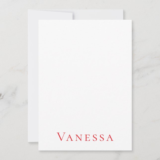 Professional classical font own name custom red (Frente)