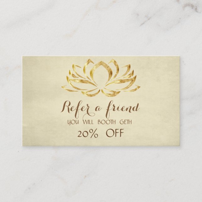 Professional Moderno,Cartão de Referência Lotus (Frente)