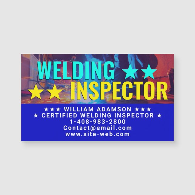 Professional Welding Inspector Magnetic Card (Frente)