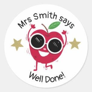 Professor bem feito! Adesivo circular clássico da 