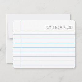 Professor - Cartões de Nota (Personalizar)