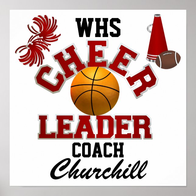 Professor Cheerhead Coach Sign - Door Poster - SR (Frente)