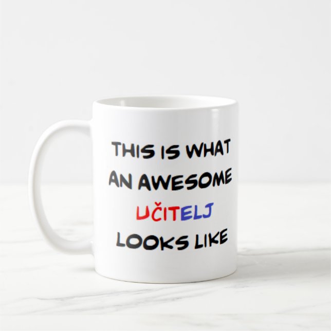 professor croata ucitelj, caneca de café incrível (Esquerda)
