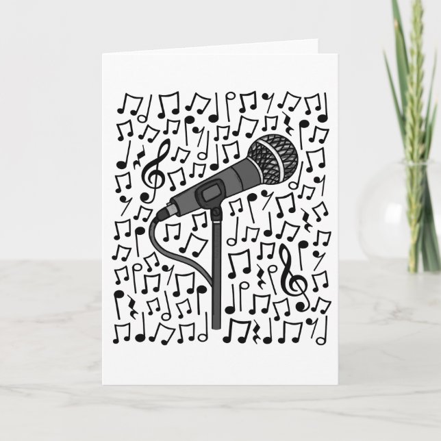 Professor de Canto Musical de Notas de Microfone S (Frente)