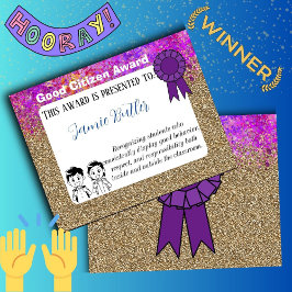 professor de certificado de prêmio universitário d