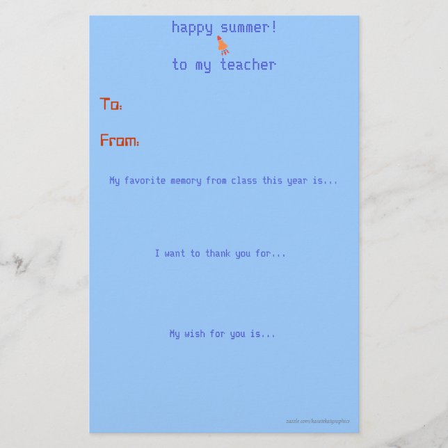 Professor de fim de ano, obrigado nota (Frente)