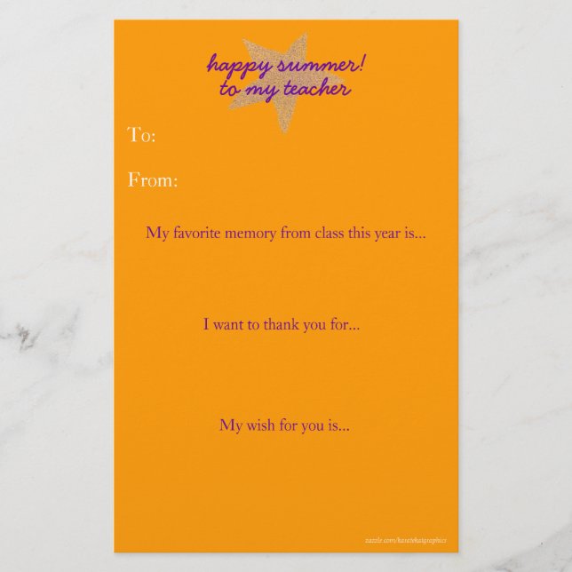 Professor de fim de ano, obrigado nota (Frente)