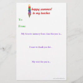 Professor de fim de ano, obrigado nota