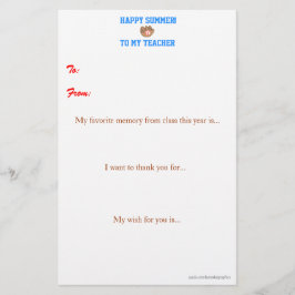 Professor de fim de ano, obrigado nota