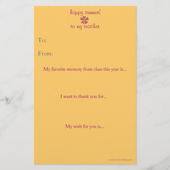 Professor de fim de ano, obrigado nota (Frente)