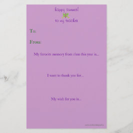 Professor de fim de ano, obrigado nota