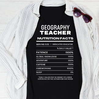 Professor de Geografia Nutrição Fala T-Shirt Engra