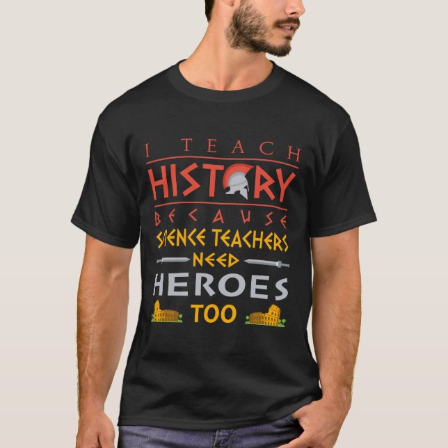 Professor De História, T-Shirt Engraçado Presente  (Frente)