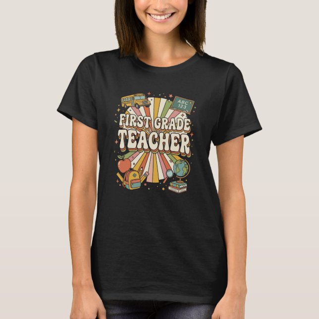 Professor de Primeiro Ano Retro Camiseta Groovy So (Frente)