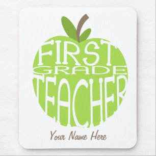 Professor de primeiro grau Mousepad - Apple verde