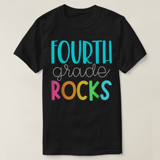 Professor do 4º ano - T-Shirt rocha o 4º ano (Frente do Design)