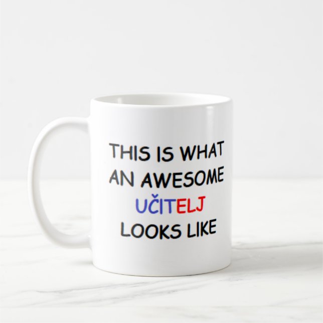 professor esloveno ucitelj, caneca de café incríve (Esquerda)