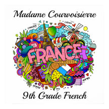 Professor francês ou Poster de arte francês