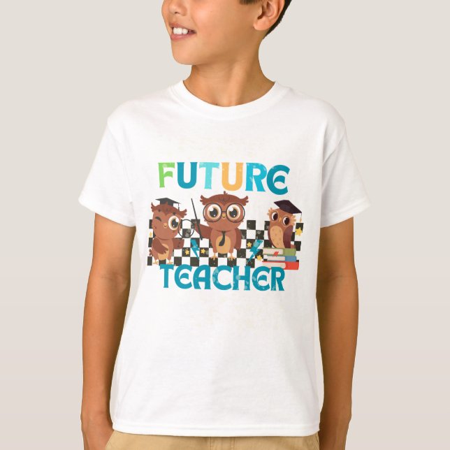 Professor Futuro De Volta Às Camisetas Escolares (Frente)