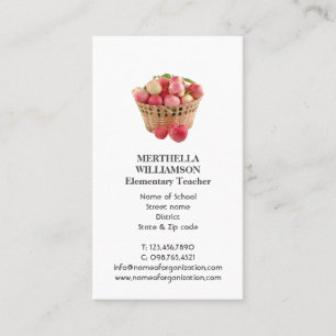 PROFESSOR   Maçãs   Cartão de visita de fotogra