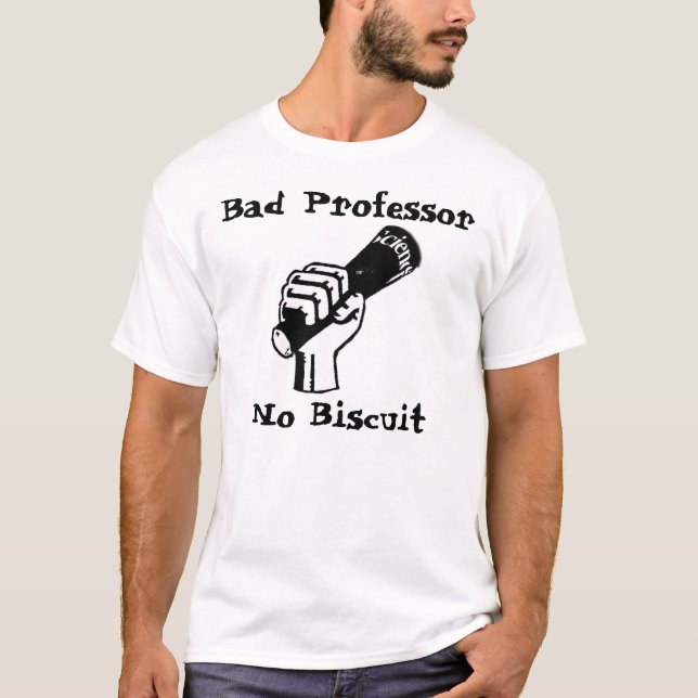 Professor mau, nenhum t-shirt do biscoito (Frente)