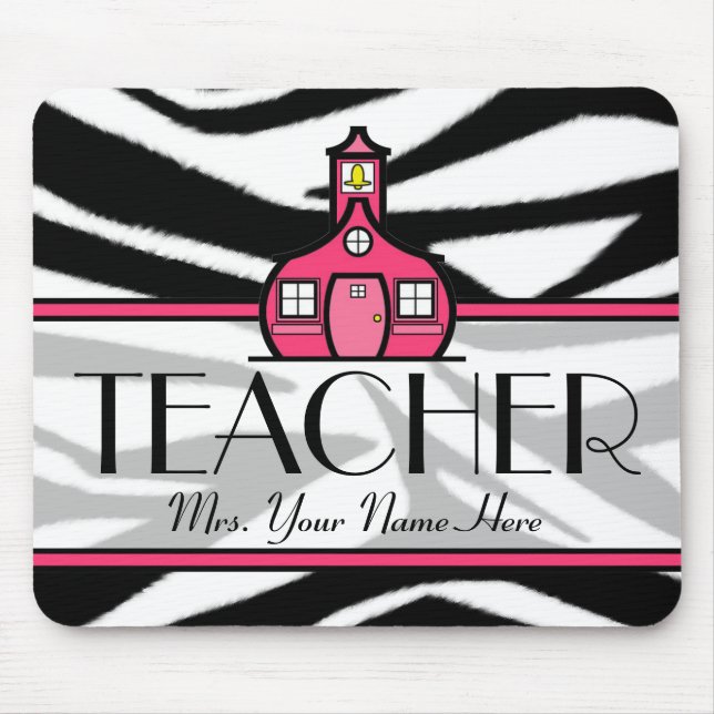 Professor Mousepad - impressão da zebra (Frente)