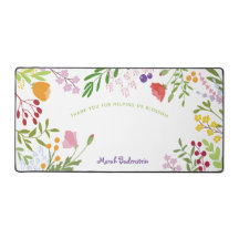 Professor Obrigado Moderno Floral Personalizado