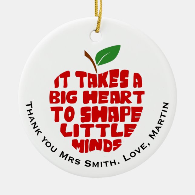 Professor obrigado seu Ornamento em Círculo (Frente)