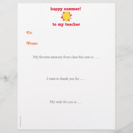 Professor personalizado de final de ano, obrigado 