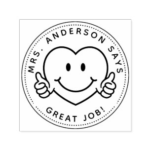 Professor Personalizado Dotado Carimbo De Volta À