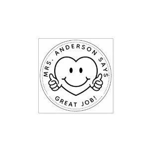 Professor Personalizado Dotado Carimbo De Volta À