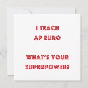 Professor Superpoder de História AP Euro