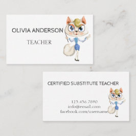 Professora | Cartões de visitas brancas do tutor