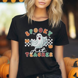 Professora de Arte Spooky Halloween Retro T-shirt