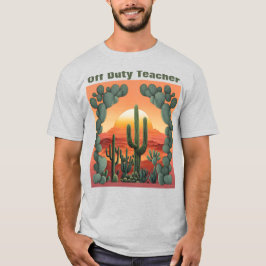 Professora de folga T-shirt Desert Sunrise Cactos