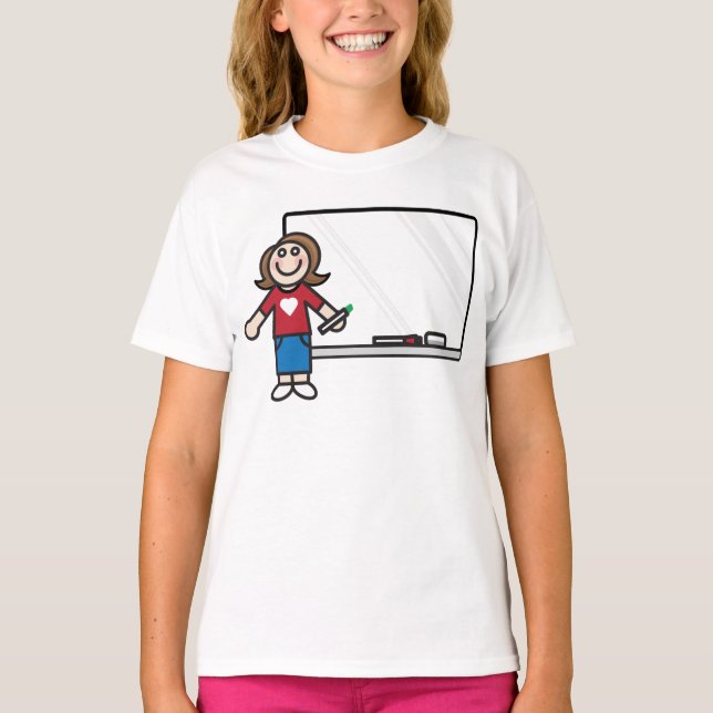 Professora E Camiseta De Quadro Branco (Frente)