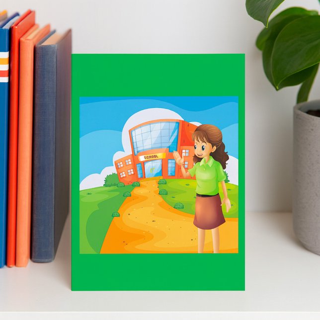 Professora Em Convites Escolares (Criador carregado)