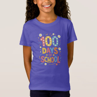 Professora Feliz 100º Dia da Camiseta Escolar