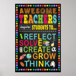 Professora Incrível Inspire Estudante Poster