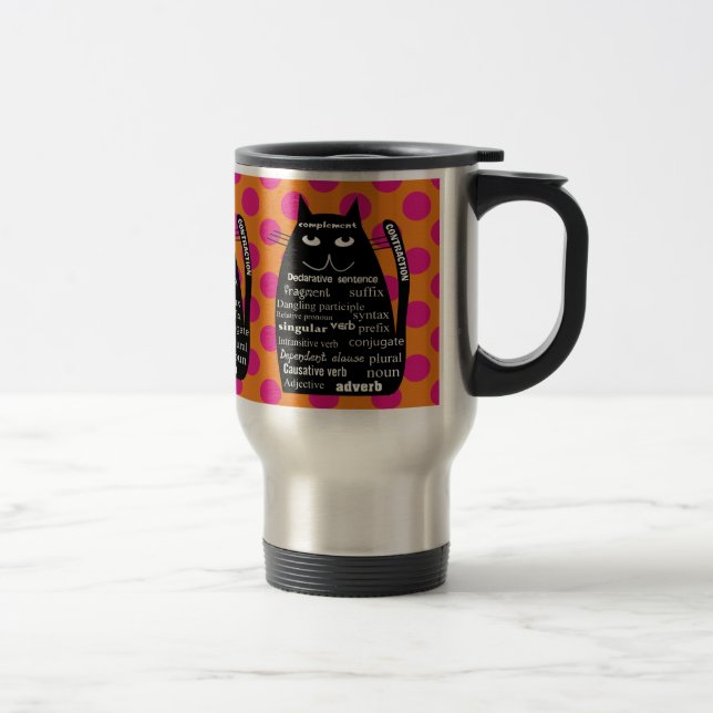 Professora Inglesa Gramática Caneca de viagem de G (Direita)