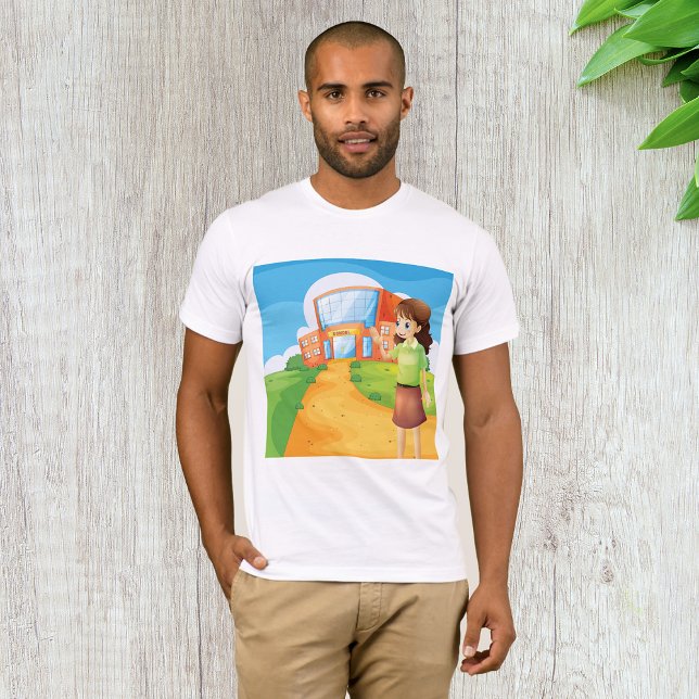 Professora Na Escola Mens T-Shirt (Criador carregado)